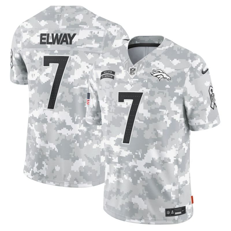 Men Denver Broncos #7 Elway Nike Arctic Camo 2024 Salute to Service Limited NFL Jersey